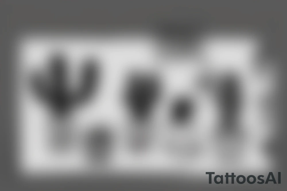 Cactus in pot , cute, little, black and white tattoo idea Cactus in pot , cute, little, black and white tattoo idea
