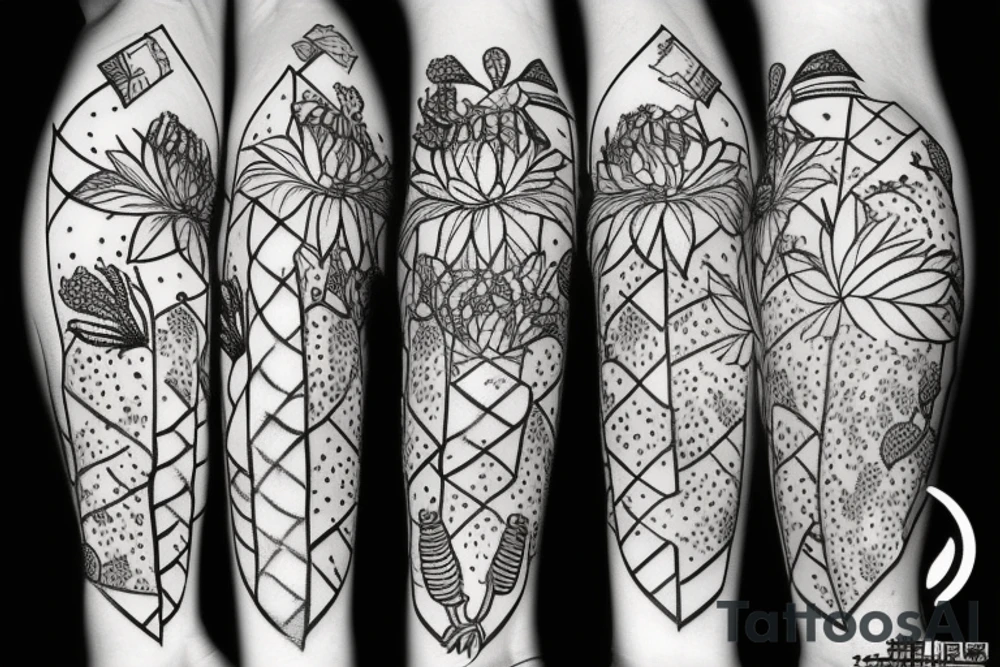 Cactus in pot tattoo idea