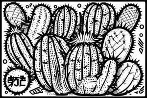 Cactus in pot tattoo idea