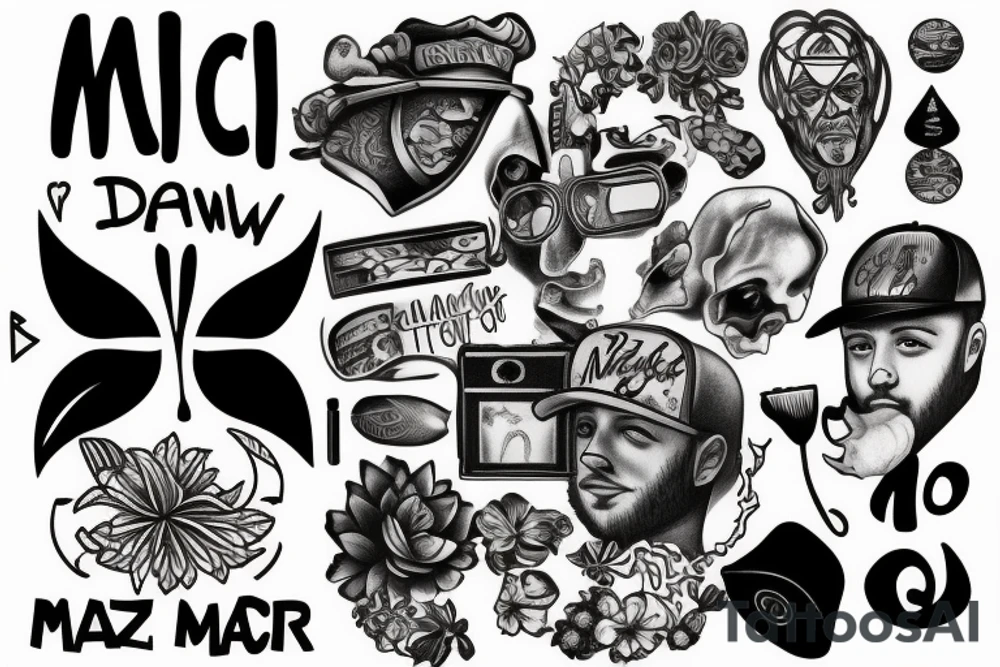 draw me a tattoo in tribute to mac miller tattoo idea