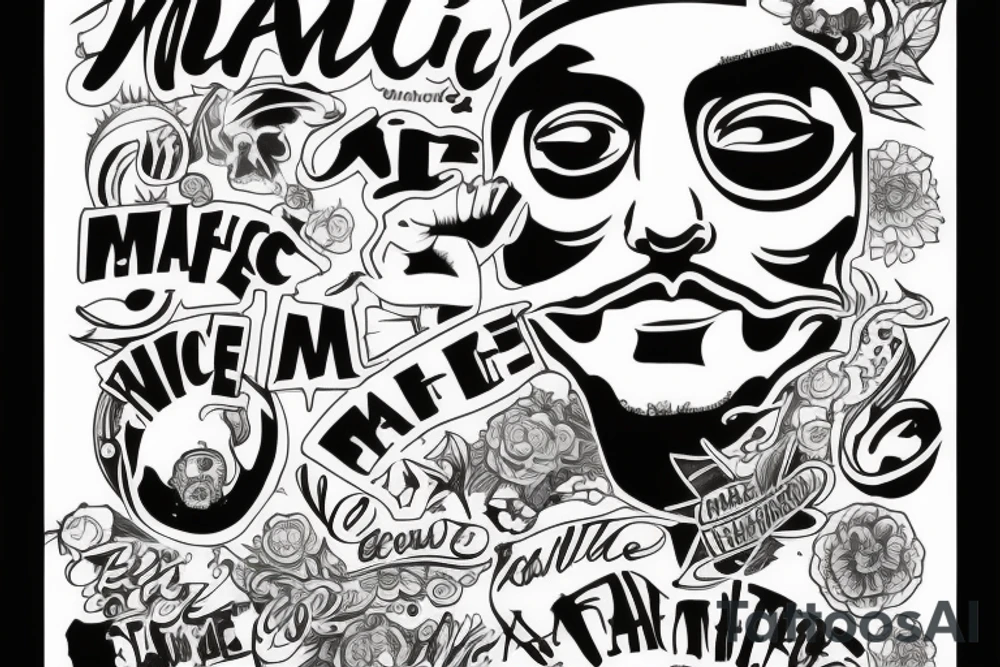 draw me a tattoo in tribute to mac miller from his face album tattoo idea