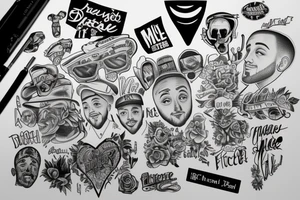 draw me a tattoo in tribute to mac miller from his face album tattoo idea