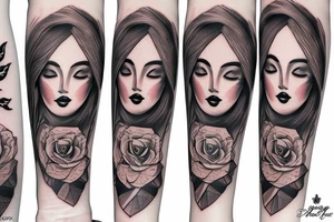 Femme avec peau d'ours tattoo idea
