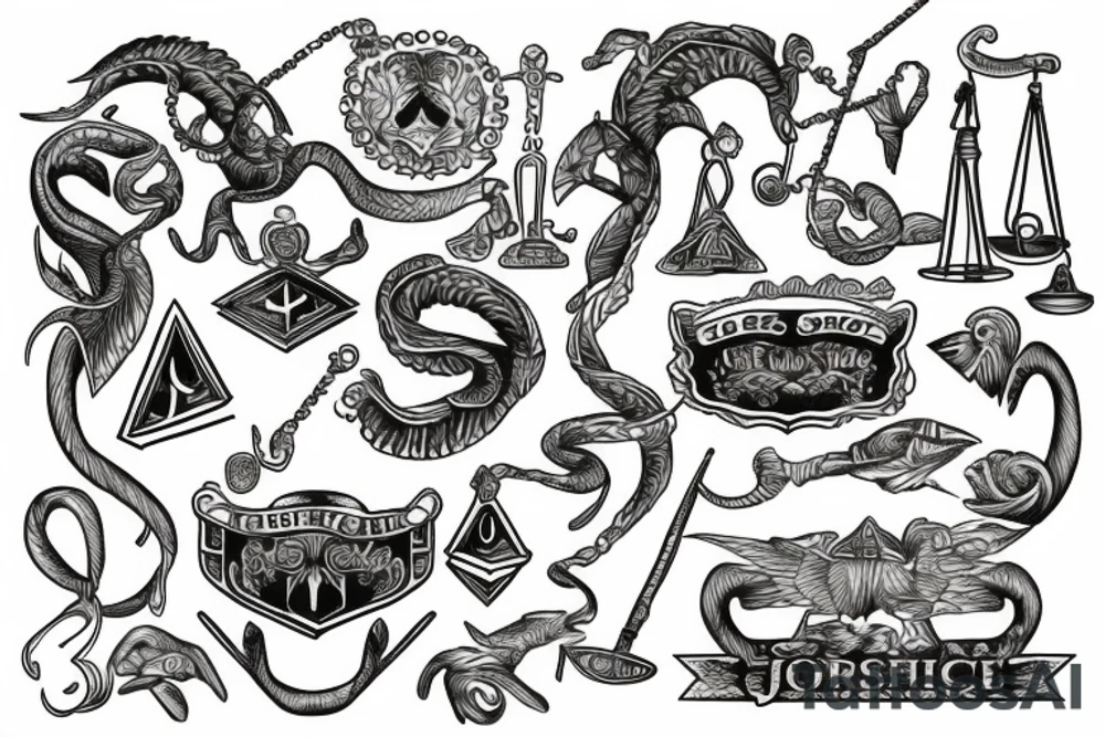 Scales of justice tattoo idea