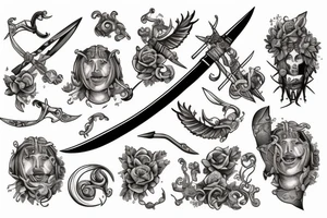 Libra with sword tattoo idea