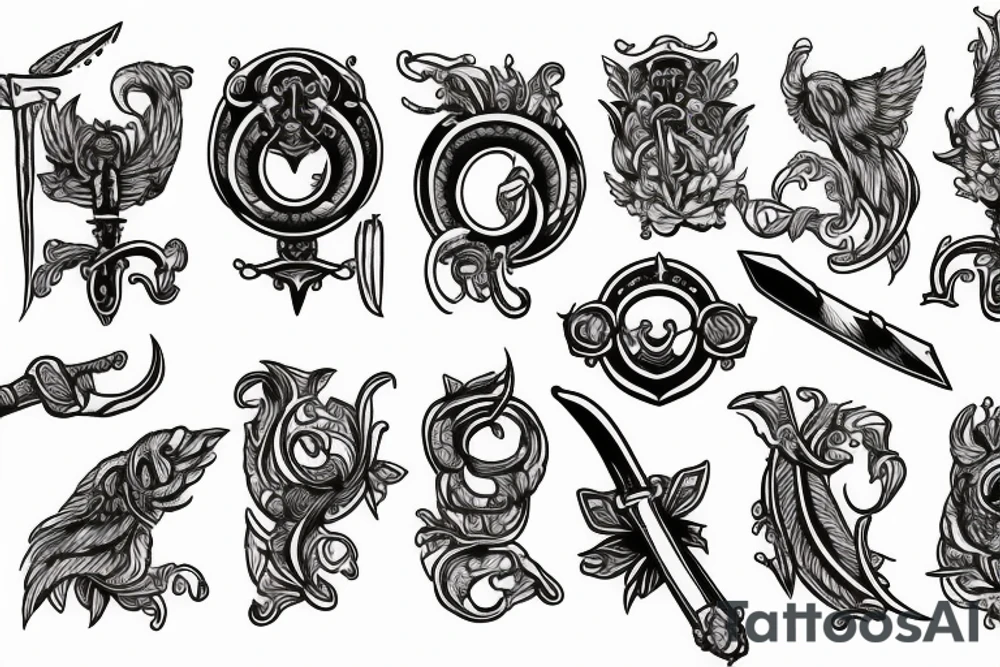 Libra with sword tattoo idea