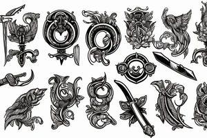 Libra with sword tattoo idea
