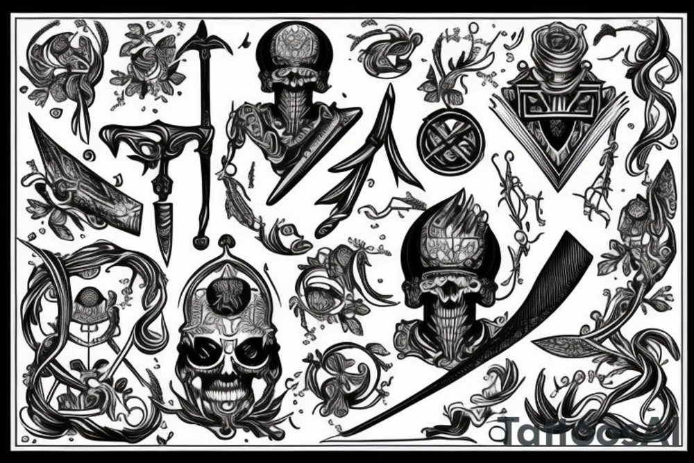 Libra with sword tattoo idea