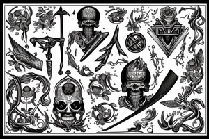 Libra with sword tattoo idea