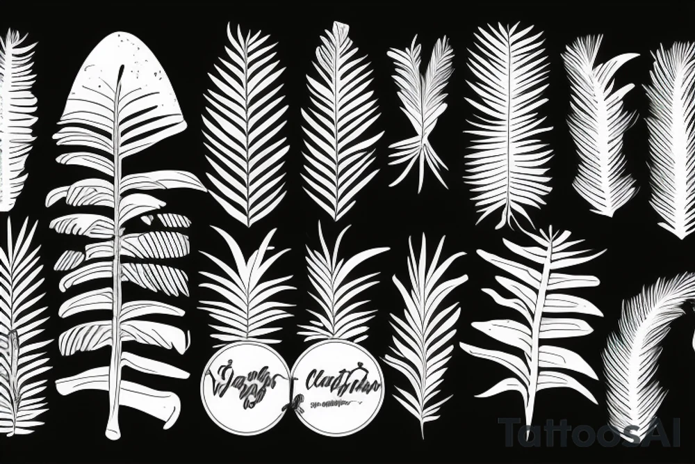 Palmiers plage tattoo idea
