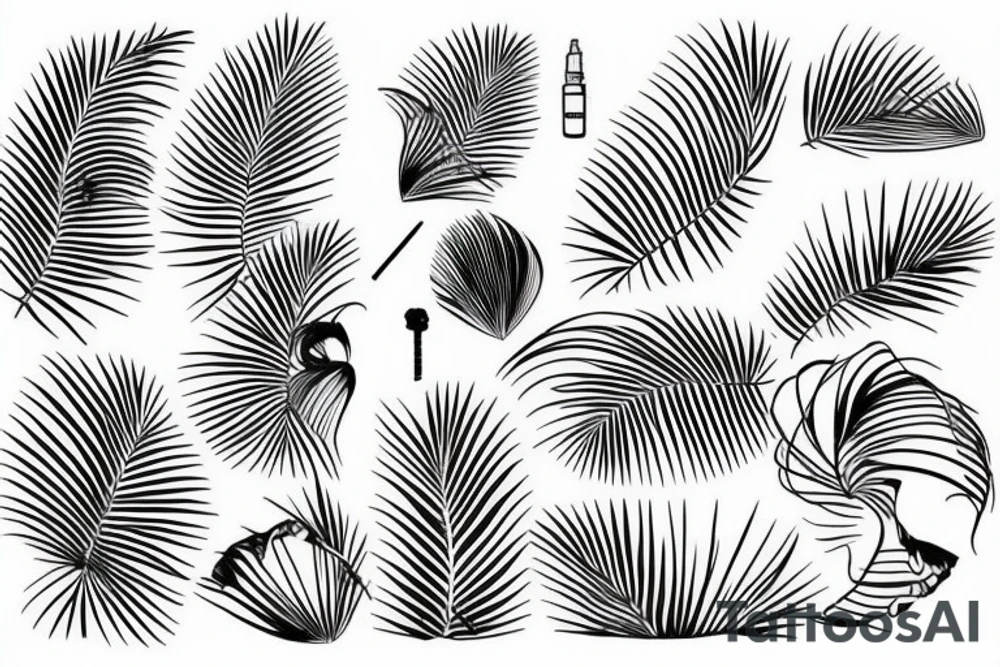 Palmiers plage tattoo idea