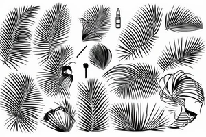 Palmiers plage tattoo idea