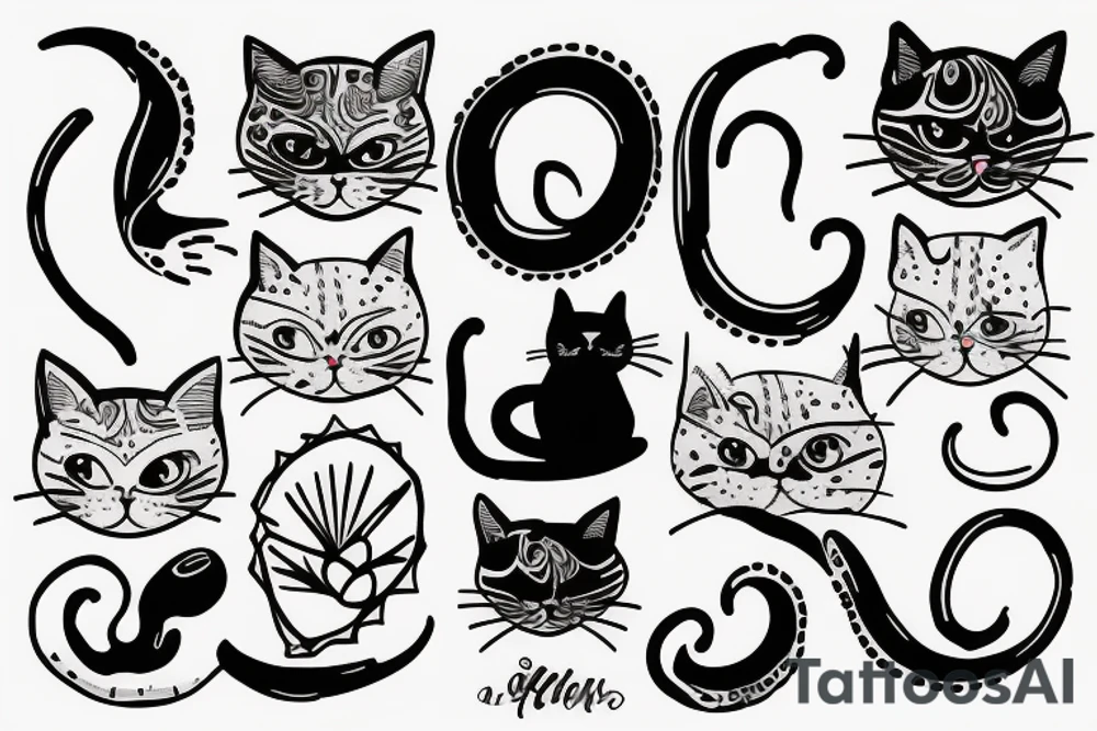 Cat in a box tattoo idea
