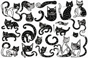 Cat in a box tattoo idea
