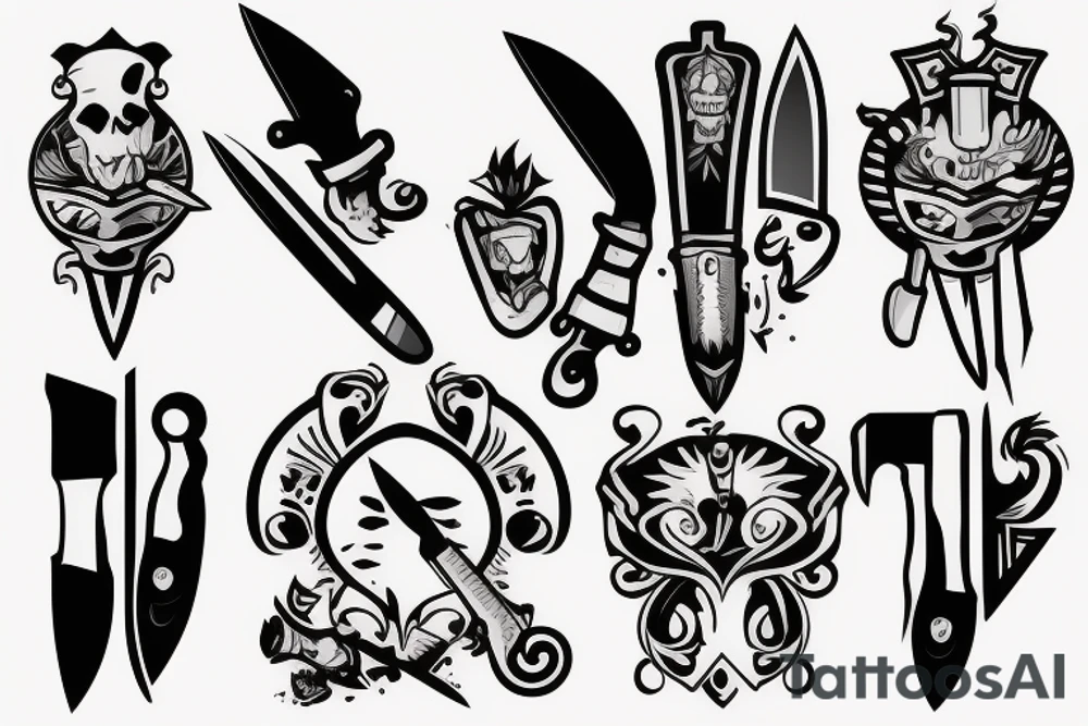 Knife tattoo idea