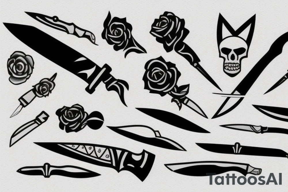 Knife tattoo idea
