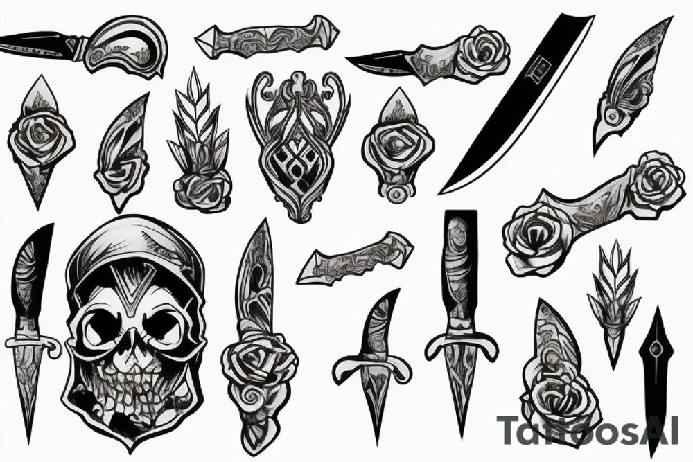 Knife tattoo idea
