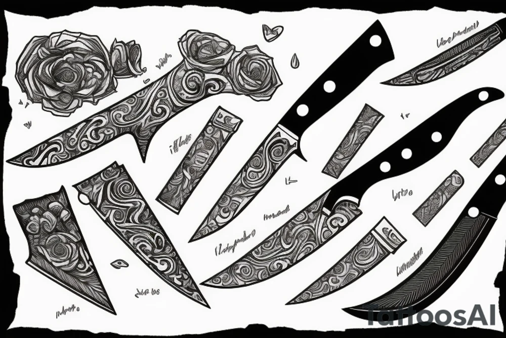 Knife tattoo idea