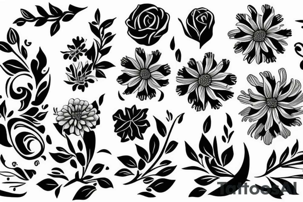 Flowers tattoo idea