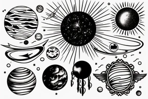Solar system tattoo idea