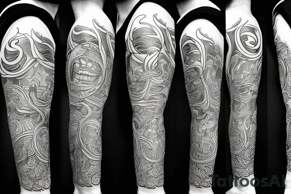 Skateboard with flames tattoo idea