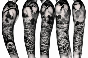 astronaut and tree tattoo idea