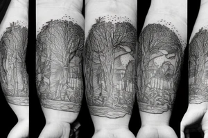 astronaut and tree tattoo idea