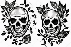 skeleton in astronaut under a tree tattoo idea