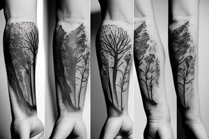 astronaut and tree tattoo idea