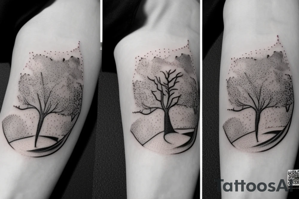 astronaut and tree tattoo idea