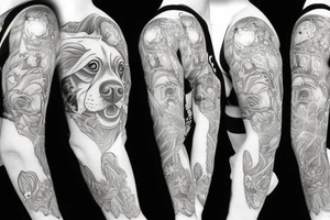 A dog smoking tattoo idea
