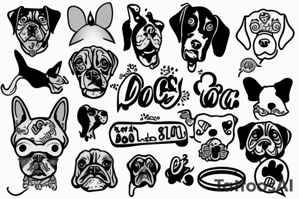 A dog smoking tattoo idea