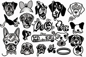 A dog smoking tattoo idea