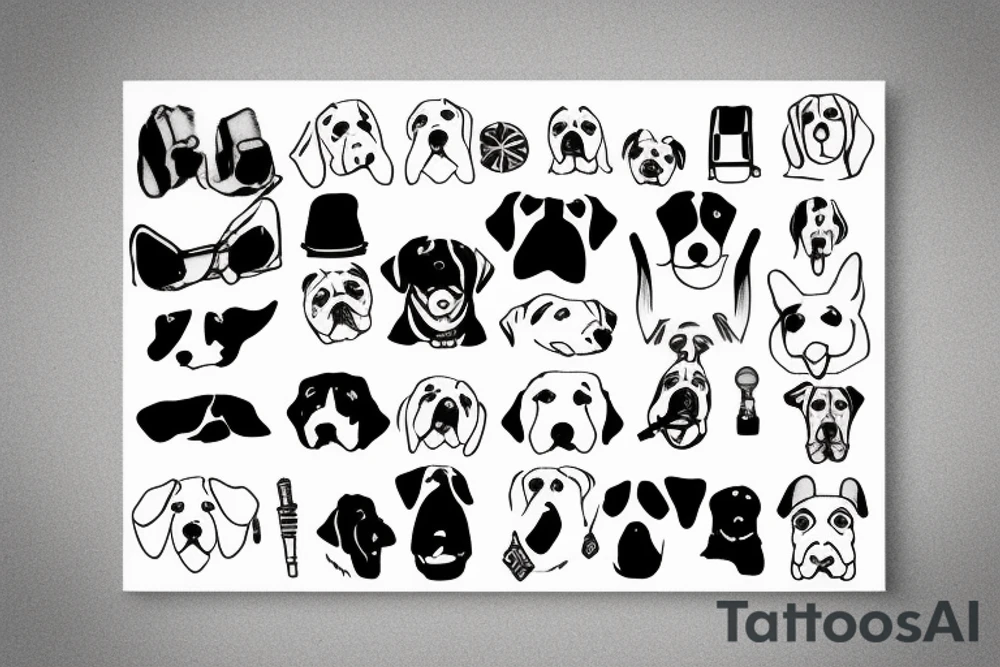 A dog smoking tattoo idea
