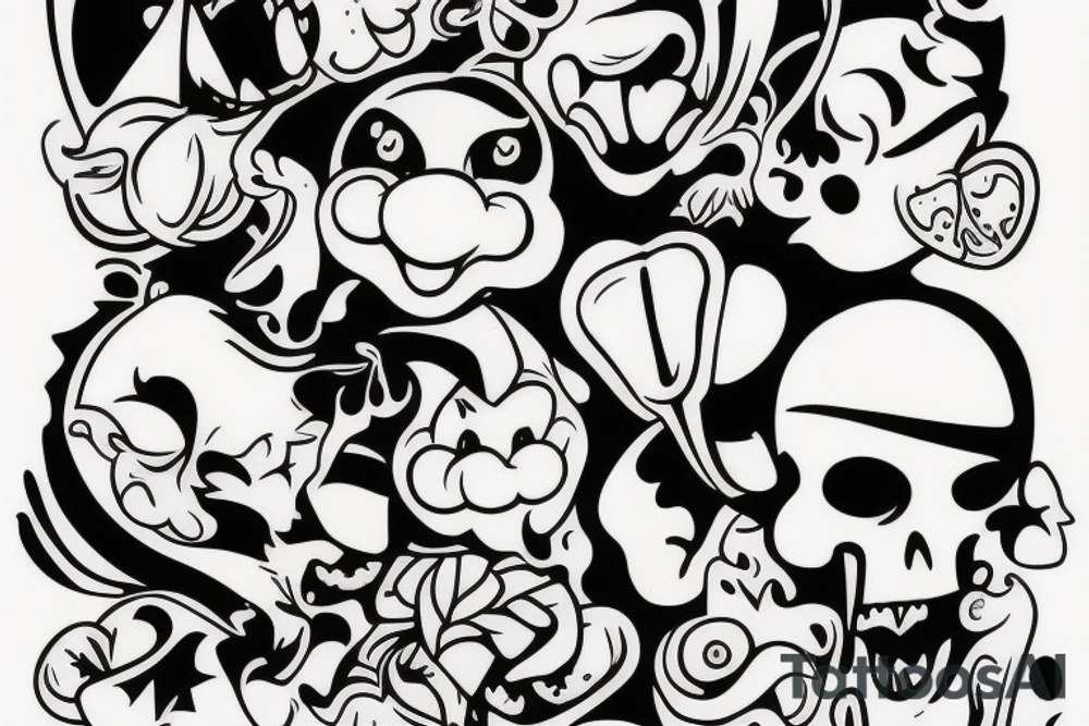Cherry being eaten tattoo idea
