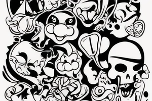 Cherry being eaten tattoo idea