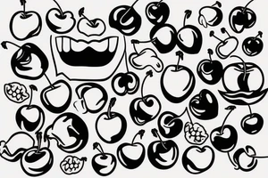 Cherry being eaten tattoo idea