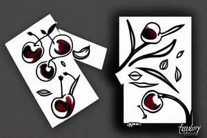Cherry being eaten tattoo idea