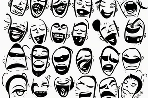 Face crying tattoo idea