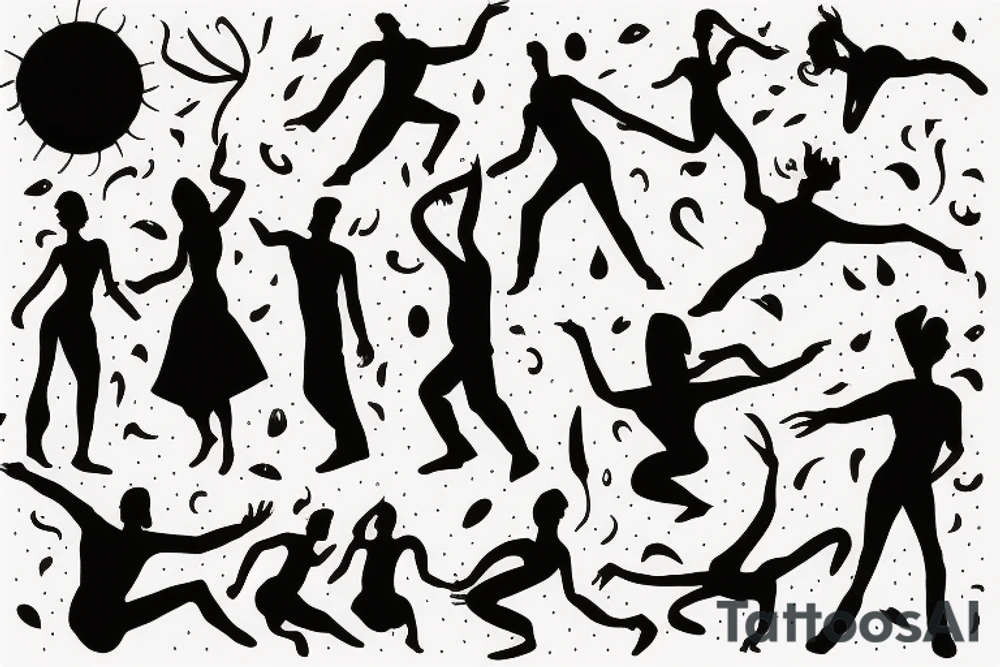 People dancing tattoo idea