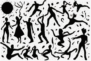 People dancing tattoo idea