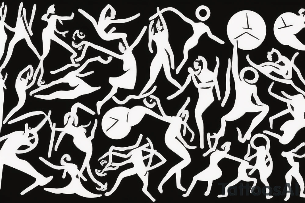 People dancing tattoo idea