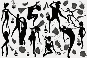 People dancing tattoo idea