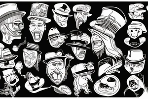 A guy with a funny hat and weird facial expression tattoo idea