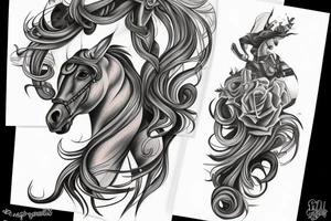 Cheval au galop tattoo idea