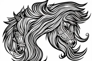 Cheval au galop tattoo idea