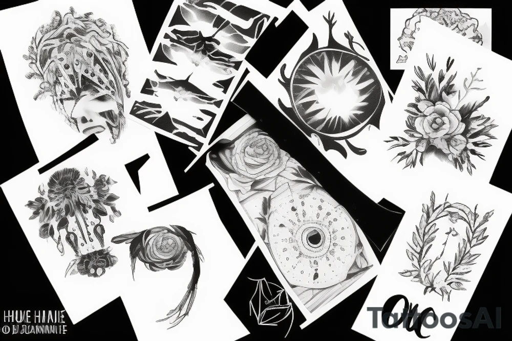 Ombre humaine tattoo idea