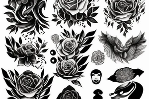 Ombre humaine tattoo idea