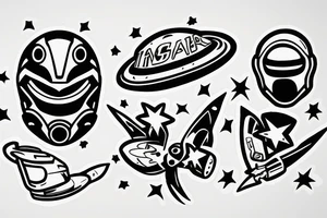 space ranger logo, magnolia, charlotte tattoo idea