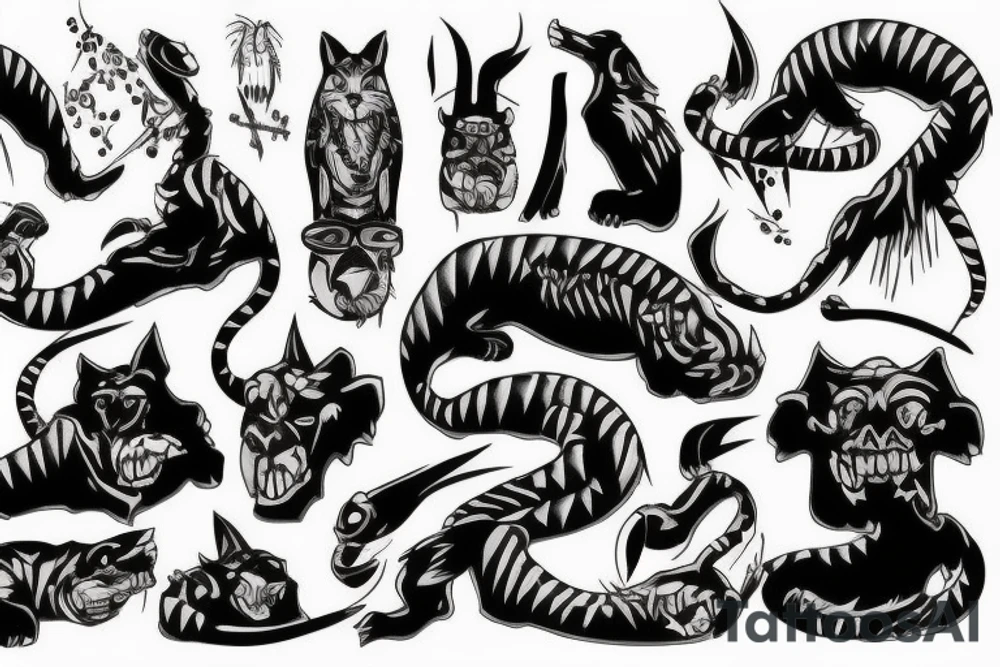 Jaguar, sniper, fête des morts tattoo idea